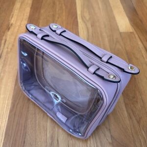 CALPAK Medium Clear Cosmetics Case - mauve